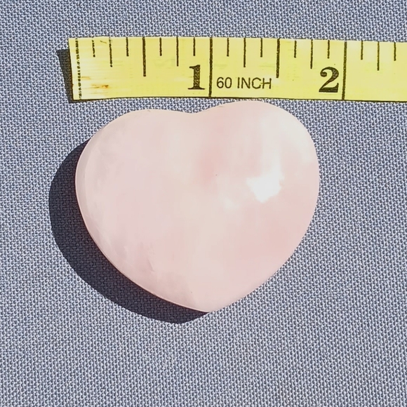 ๐ Large Rose Quartz Polished Heart Natural Crystal Carving Love Metaphysical - Picture 3 of 4